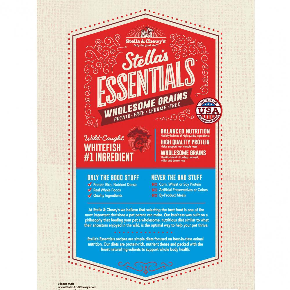 Stella & Chewy's Stella's Essentials - Wild-Caught Whitefish w/Salmon Recipe with Ancient Grains