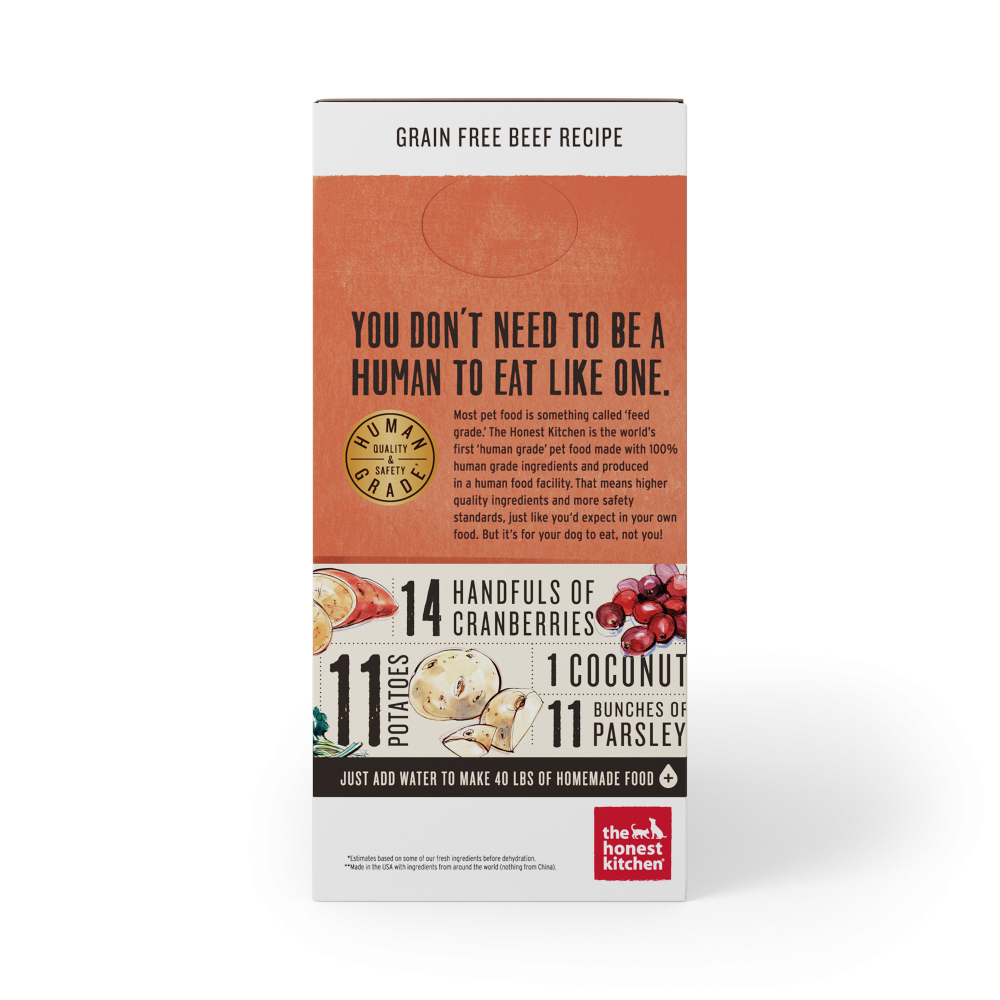 The Honest Kitchen Dehydrated Grain Free Beef All Life Stages Dog Food