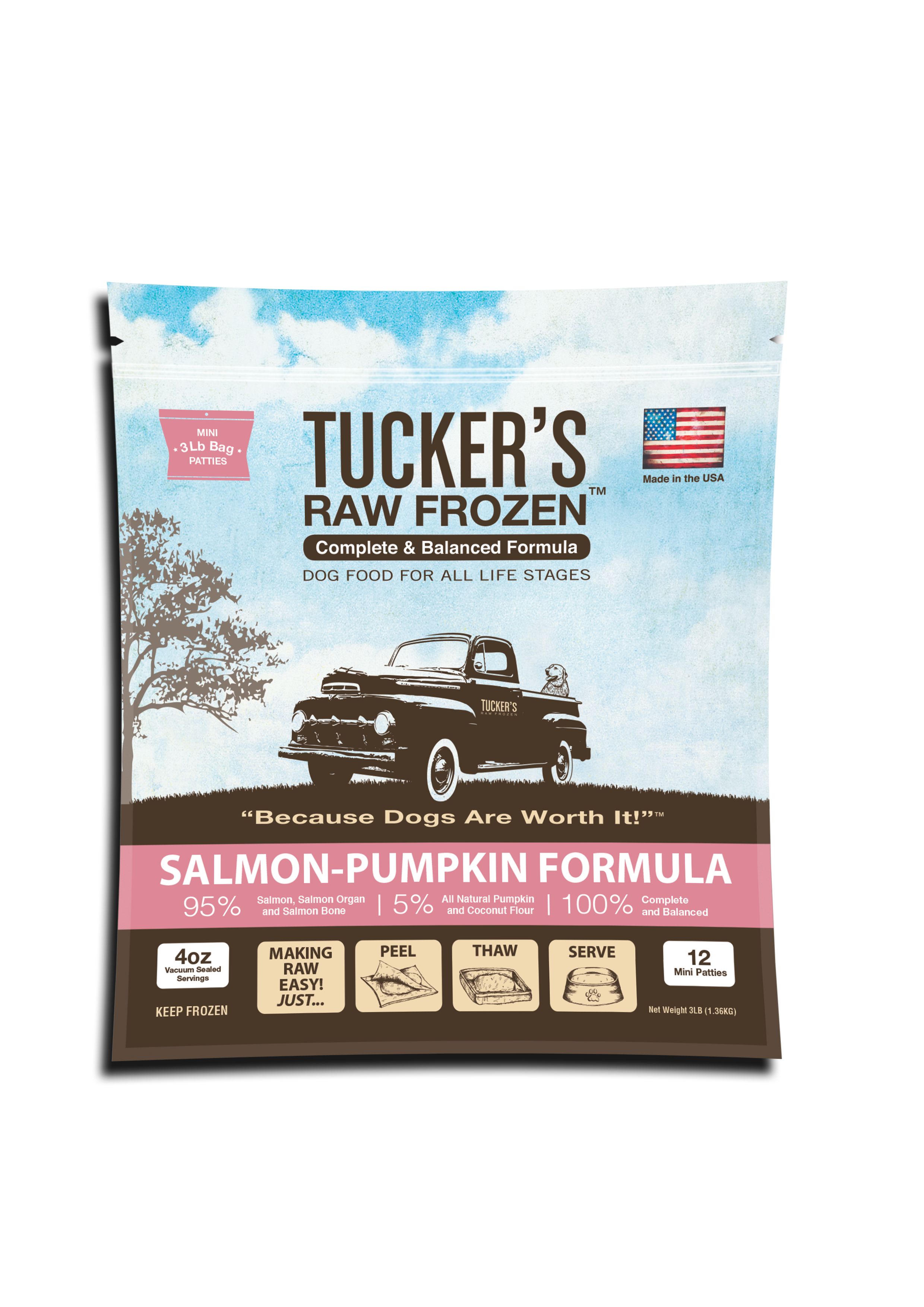 Tucker's Salmon-Pumpkin Raw Frozen Dog Food