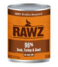 Rawz 96% Duck, Turkey & Quail Dog Food
