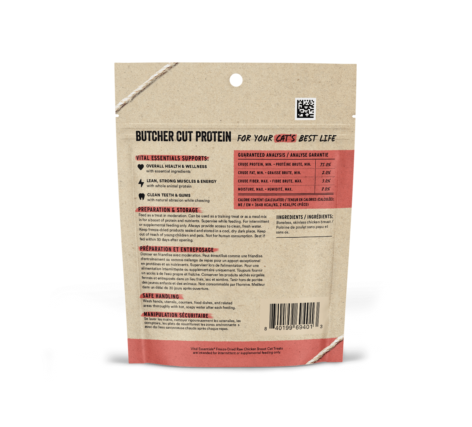 Vital Essentials Freeze-Dried Raw Chicken Breast Cat Treats