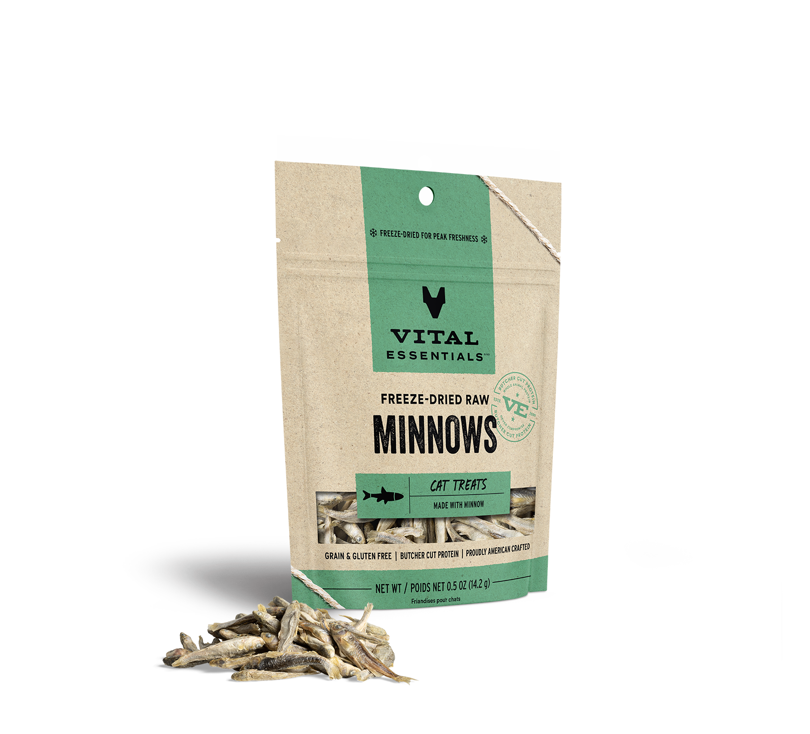 Vital Essentials Freeze Dried Raw Minnows Cat Treats
