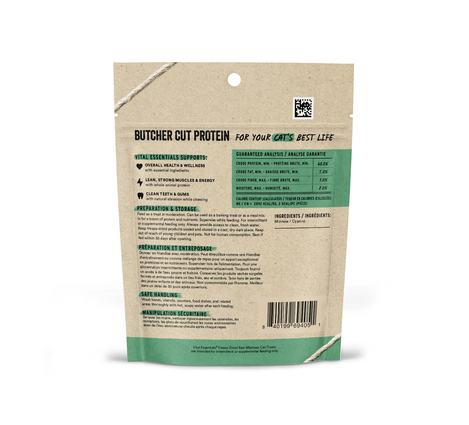 Vital Essentials Freeze Dried Raw Minnows Cat Treats