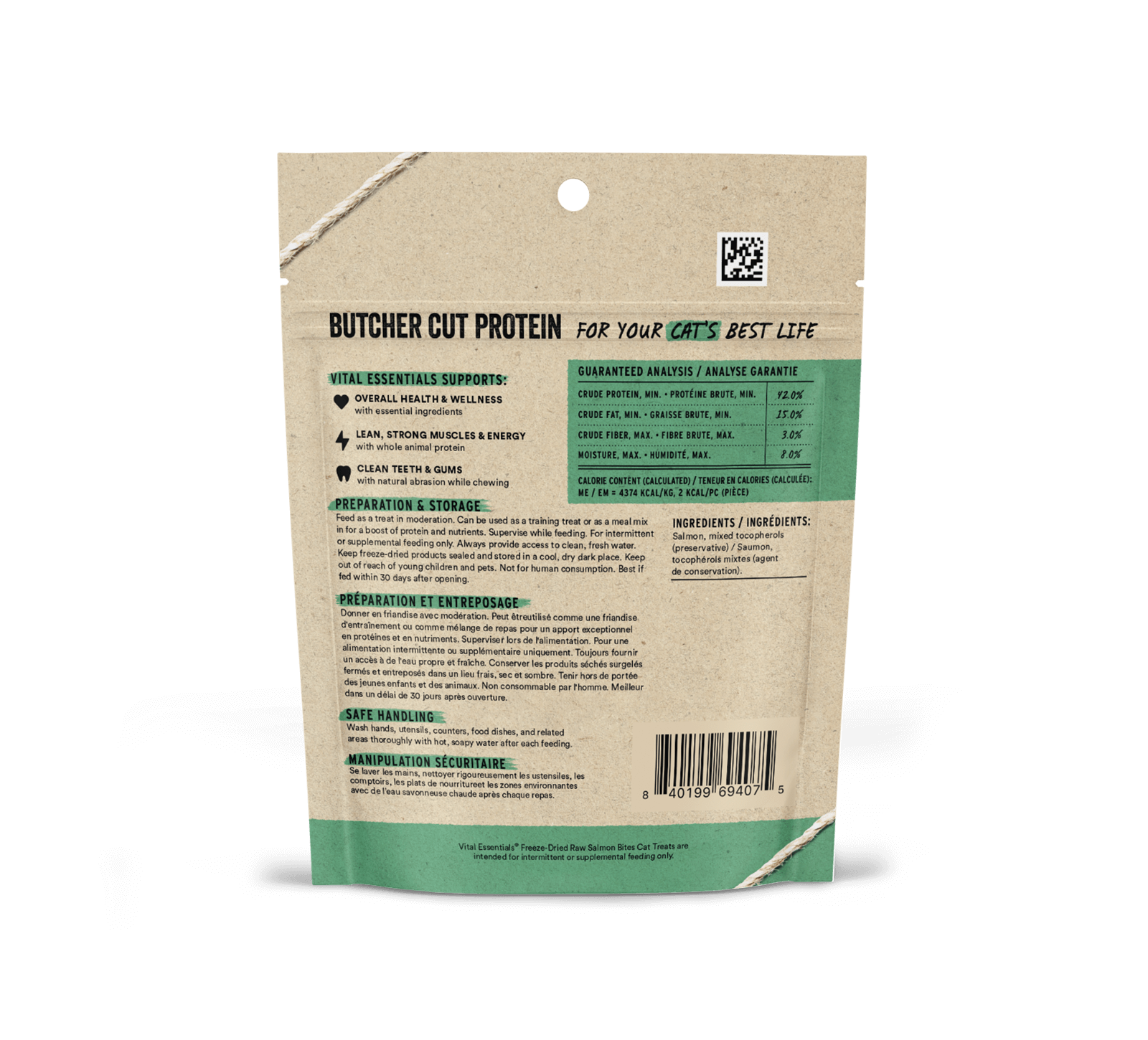 Vital Essentials Vital Cat Freeze Dried Grain Free Wild Alaskan Salmon Cat Treats