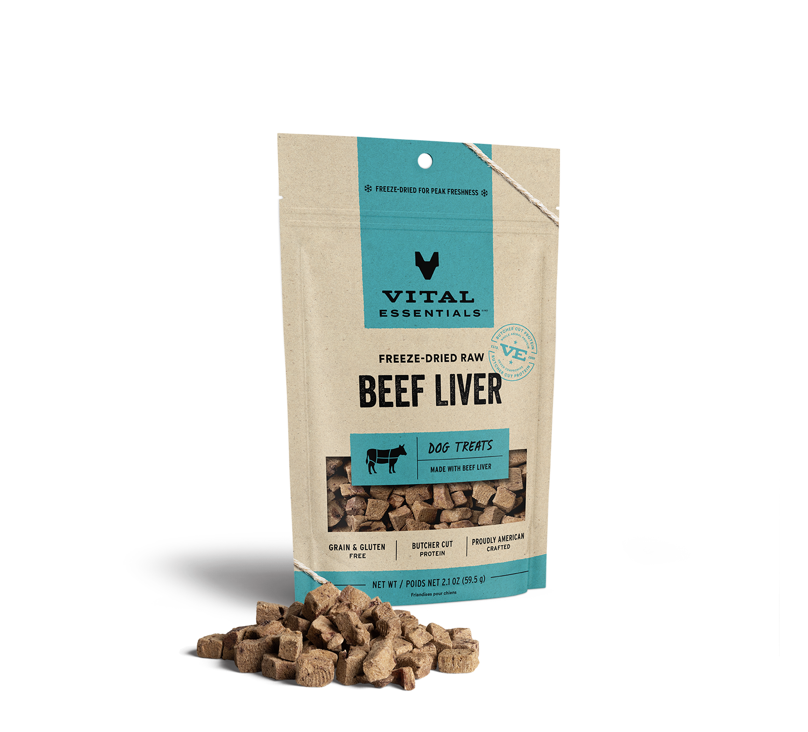 Vital Essentials Freeze Dried Raw Beef Liver Dog Treats