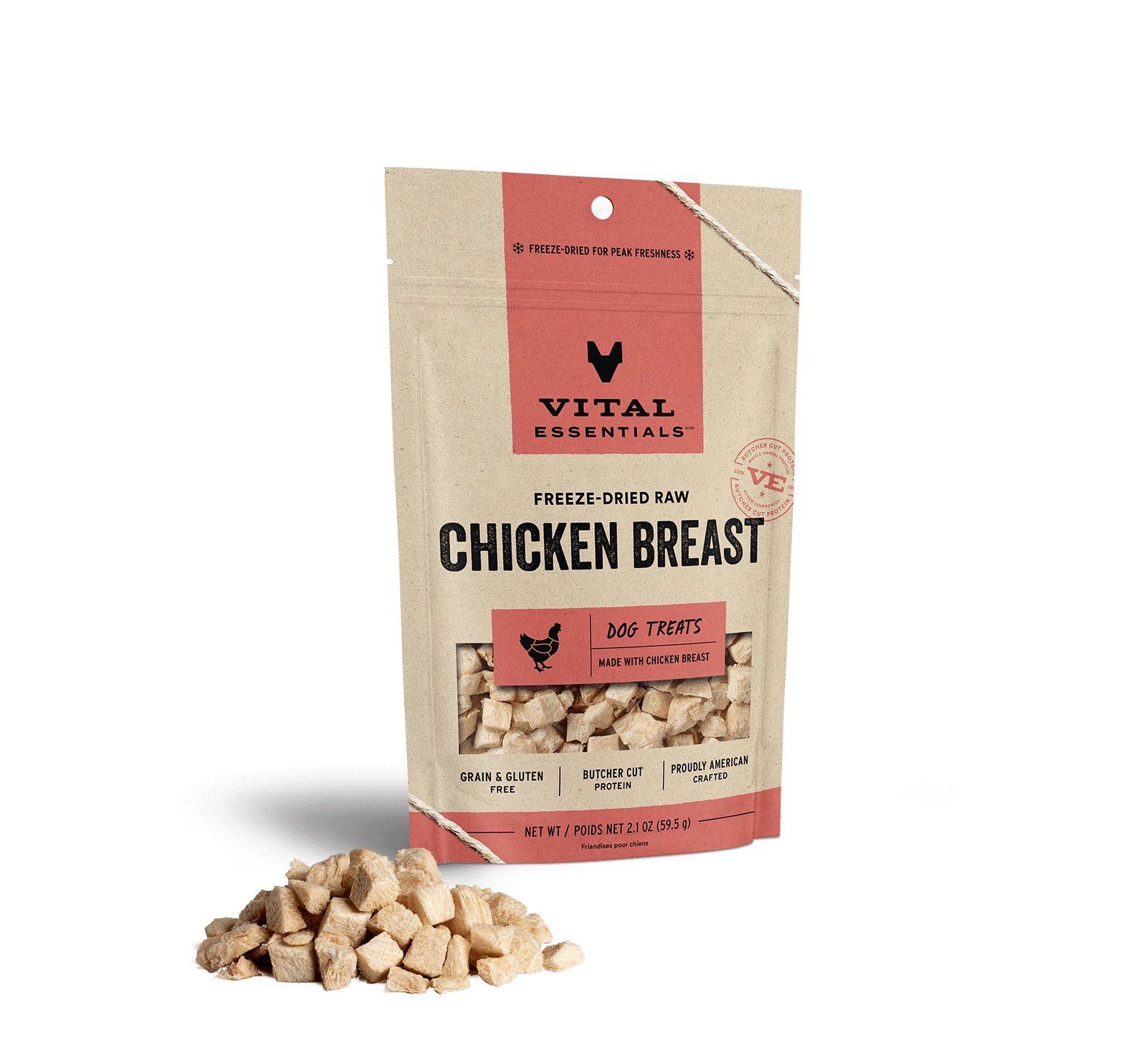 Vital Essentials Freeze Dried Raw Chicken Breast Dog Treats