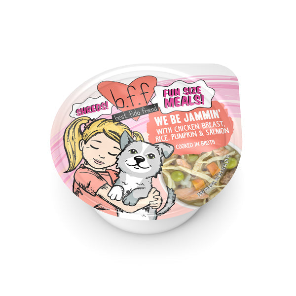 Weruva B.F.F. Fun Size Meals  We Be Jammin' with Chicken Breast, Rice, Pumpkin & Salmon