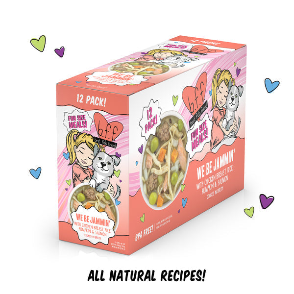 Weruva B.F.F. Fun Size Meals  We Be Jammin' with Chicken Breast, Rice, Pumpkin & Salmon