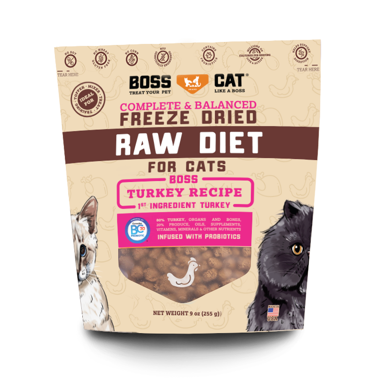 Boss Cat® Brand Freeze Dried Raw Diet Turkey Recipe