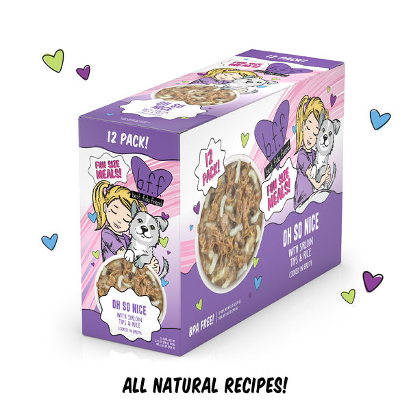 Weruva B.F.F. Fun Size Meals  Oh So Nice with Sirloin Tips & Rice