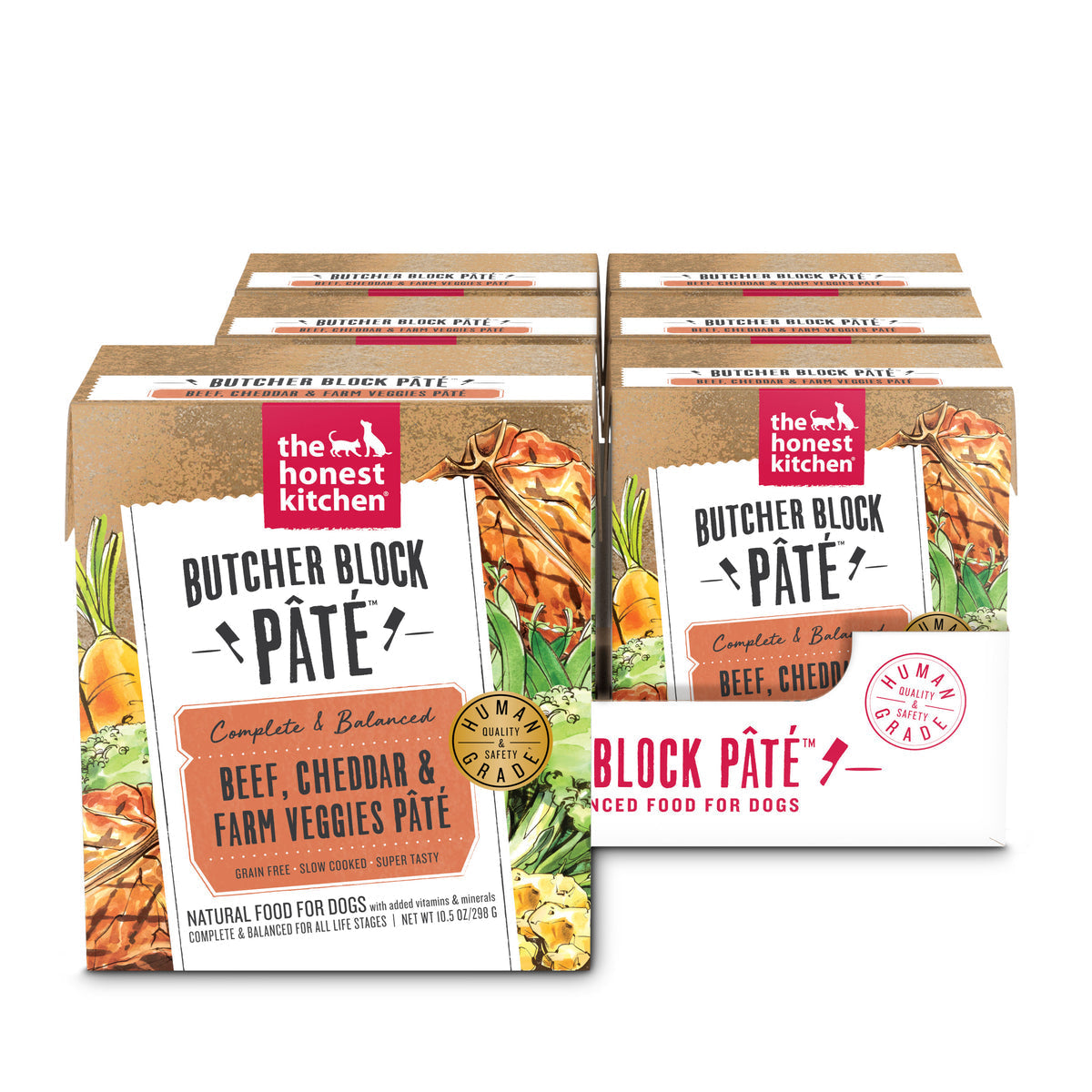 The Honest Kitchen Beef, Cheddar & Farm Veggies Butcher Block Pate Wet Dog Food
