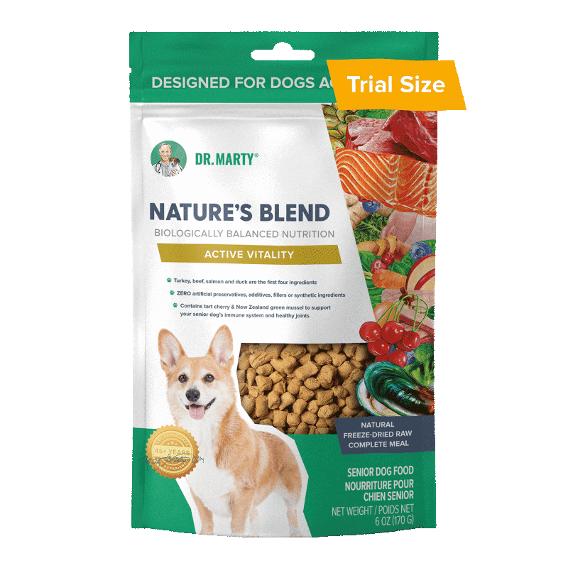Dr. Marty Nature's Blend Active Vitality Seniors Freeze Dried Raw Dog Food