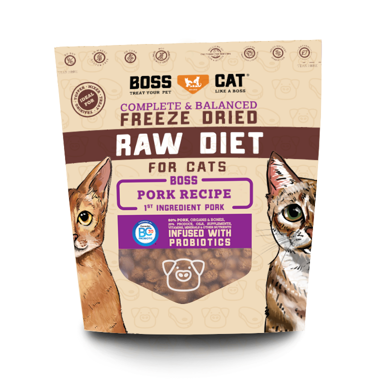 Boss Cat® Freeze Dried Raw Diet For Cats Pork Recipe