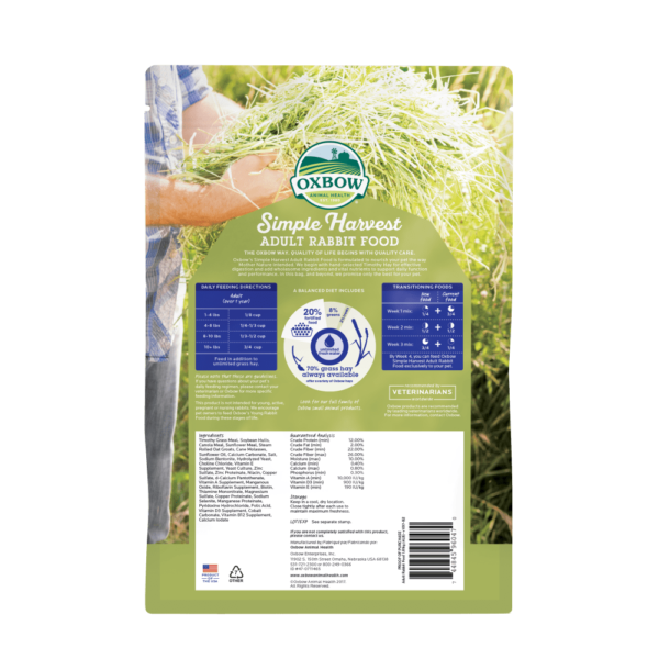 Oxbow’s Simple Harvest Adult Rabbit Food