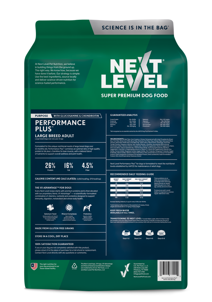 Next Level Super Premium Dog Food Performance Plus™