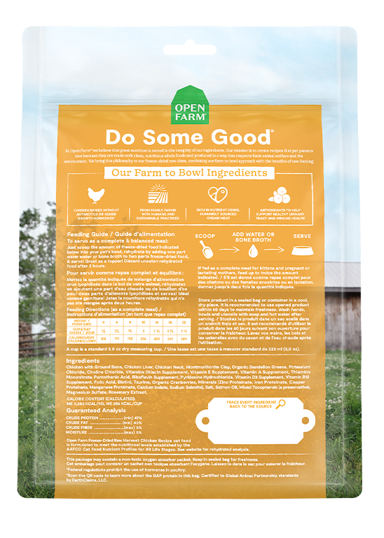 Open Farm Harvest Chicken Freeze Dried Raw Cat Food