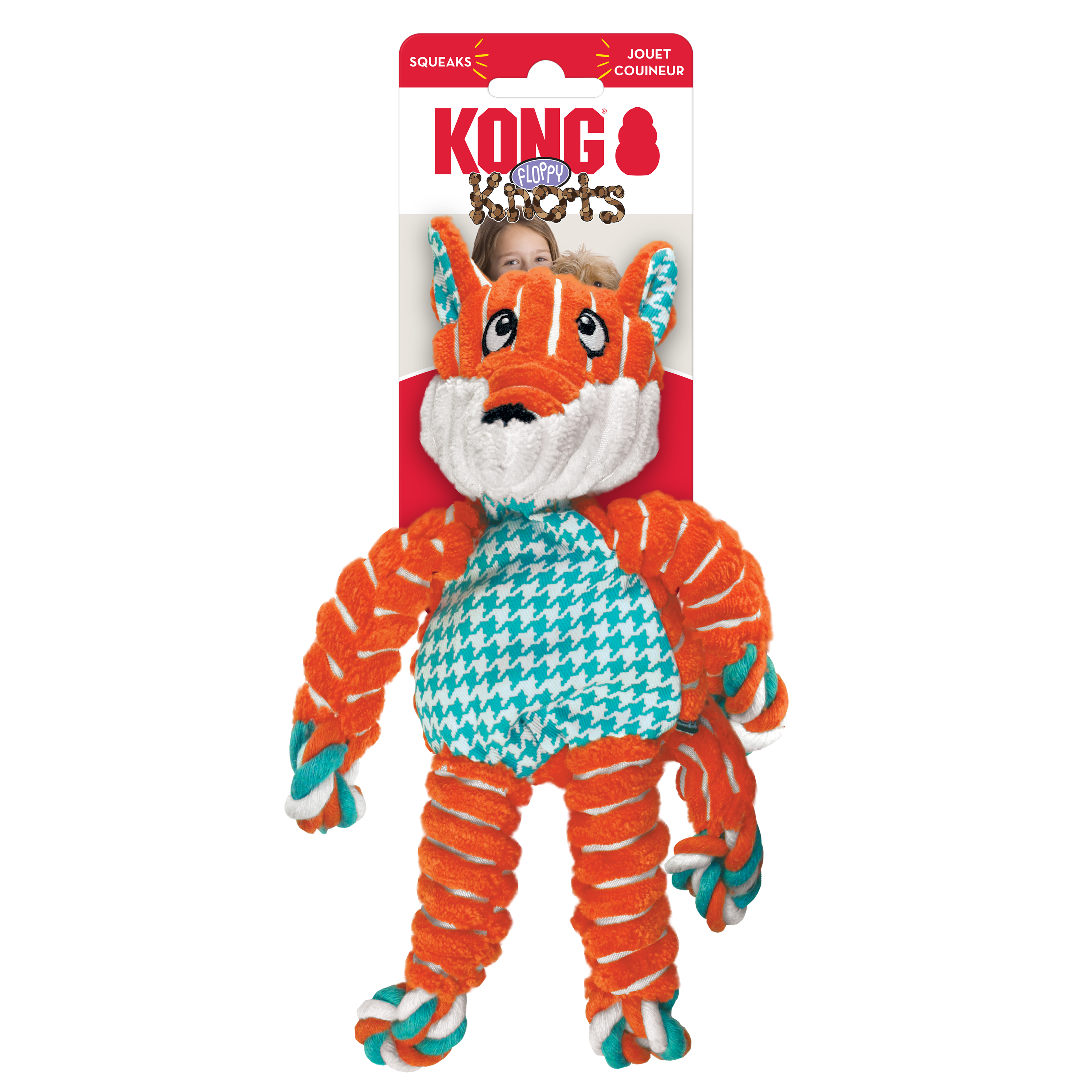 KONG Floppy Knots Fox Dog Toy