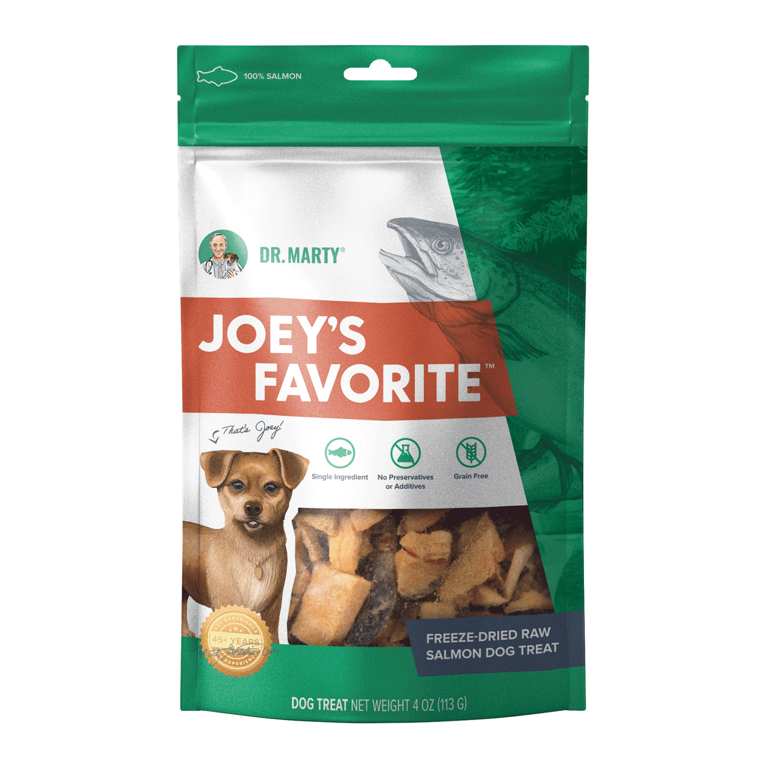 Dr. Marty Joey’s Favorite 100% Freeze-Dried Raw Salmon Dog Treats