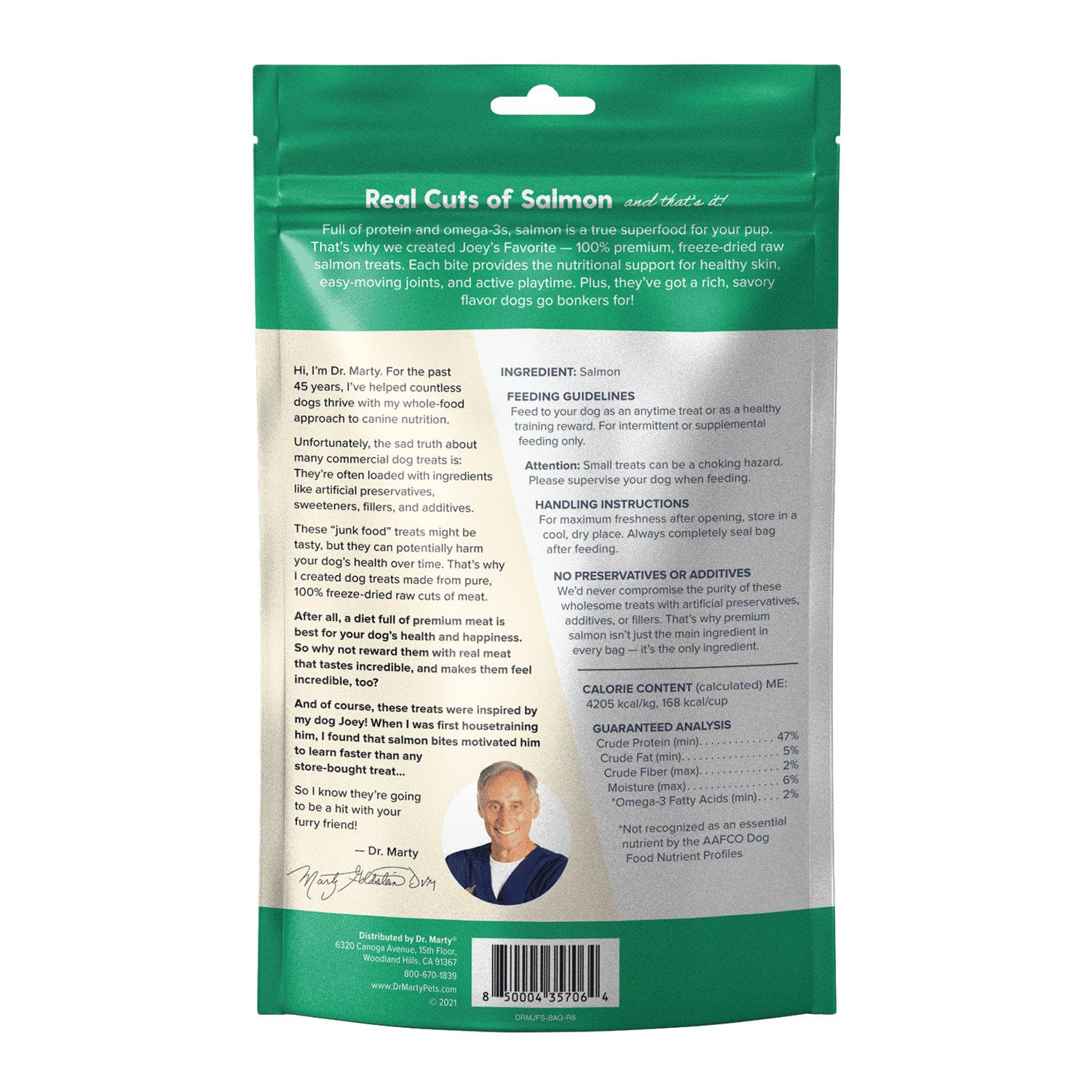 Dr. Marty Joey’s Favorite 100% Freeze-Dried Raw Salmon Dog Treats