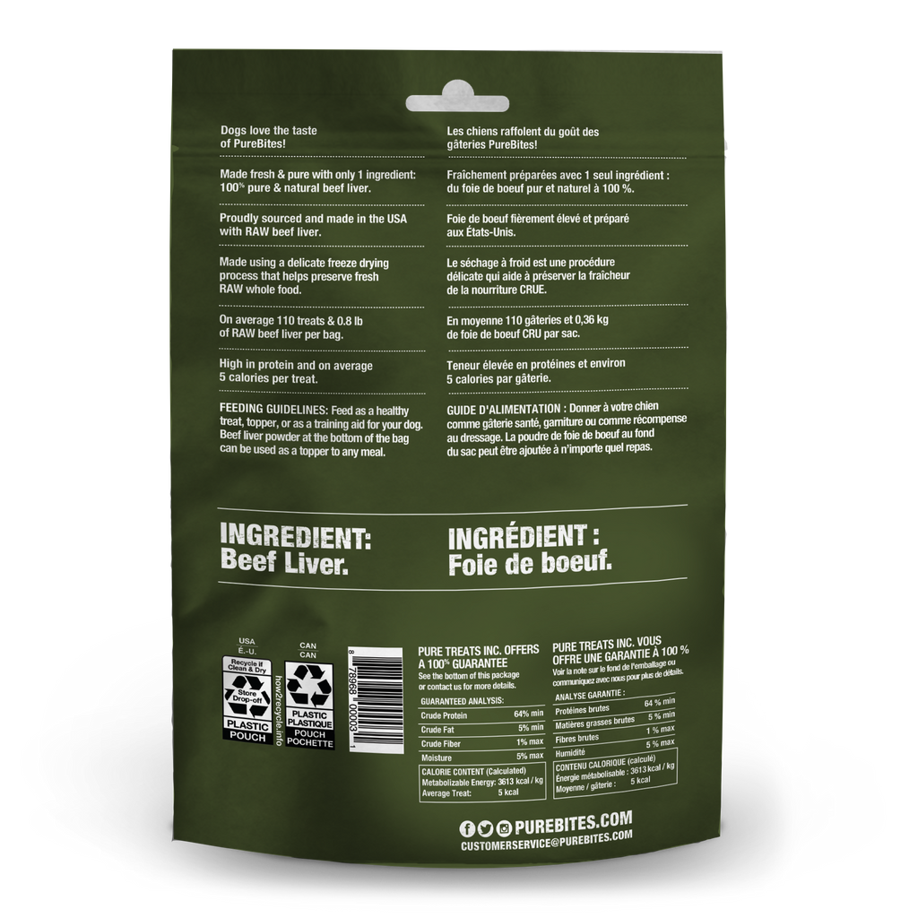 PureBites Freeze Dried Beef Liver Dog Treats