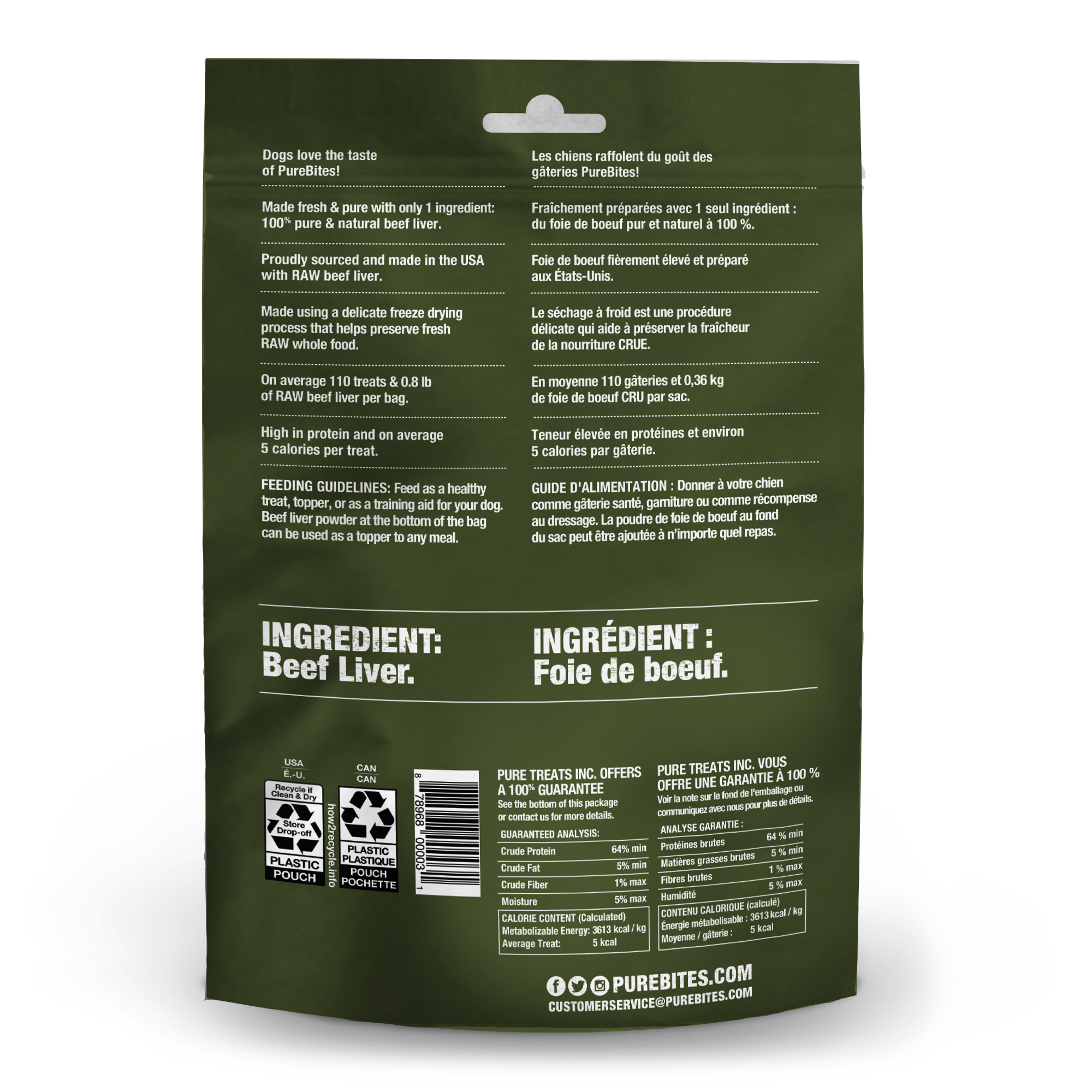PureBites Freeze Dried Beef Liver Dog Treats