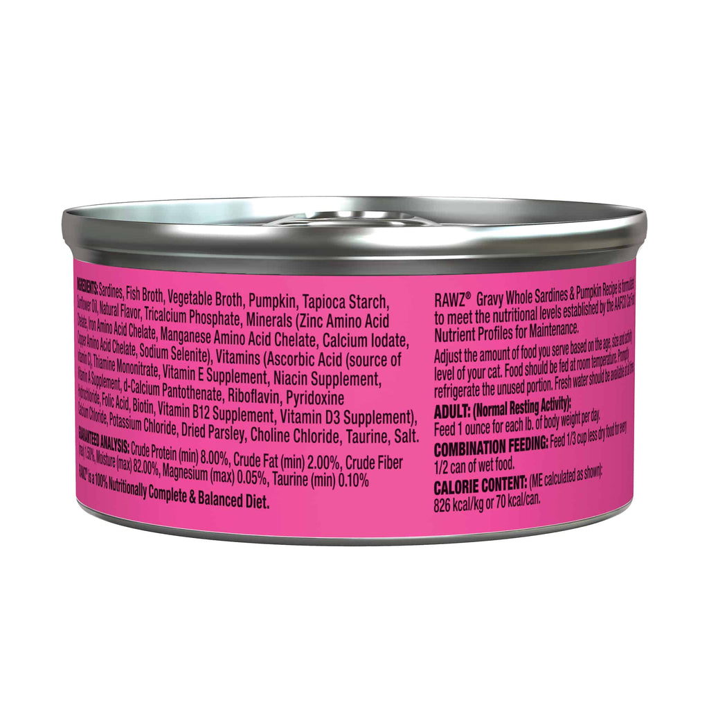 Rawz Gravy Whole Sardines & Pumpkin Wet Cat Food
