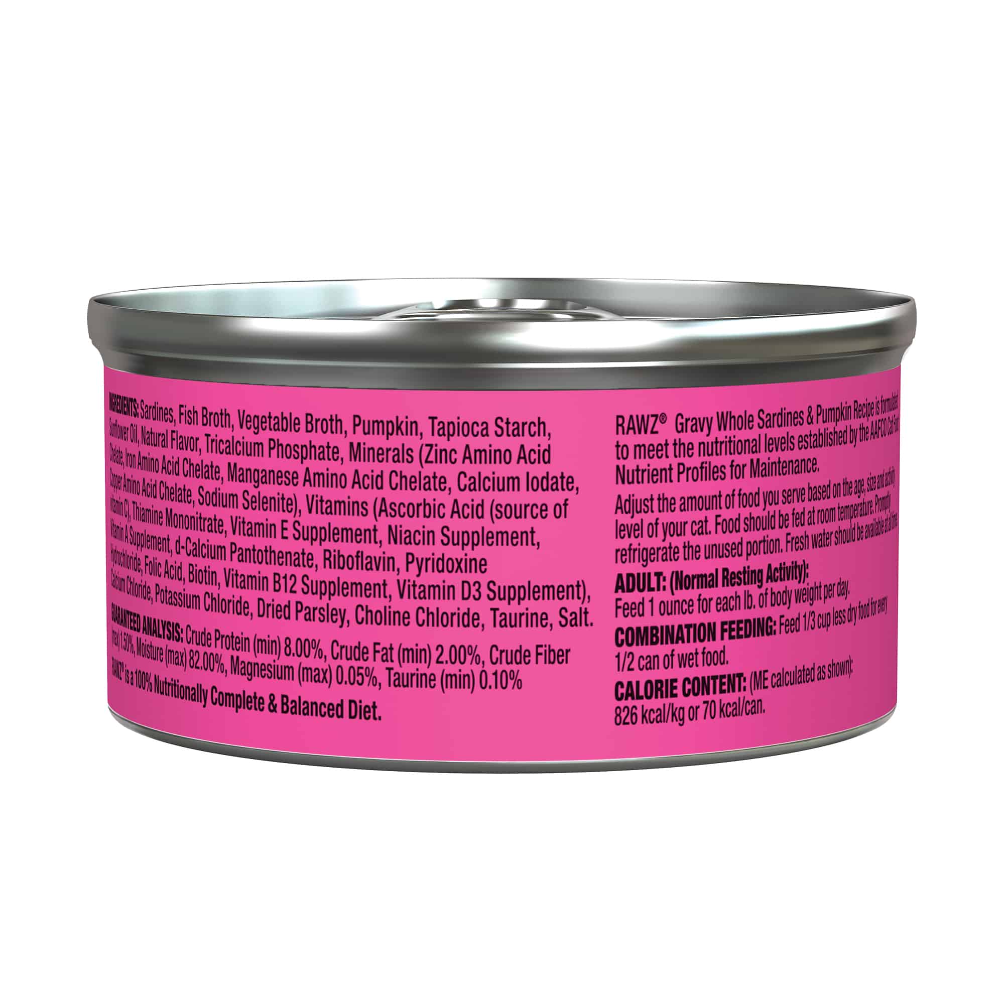 Rawz Gravy Whole Sardines & Pumpkin Wet Cat Food
