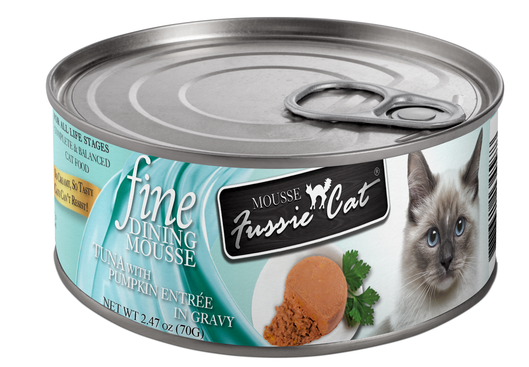 Fussie Cat Fine Dining Mousse Tuna with Pumpkin Entree in Gravy Canned Cat Food