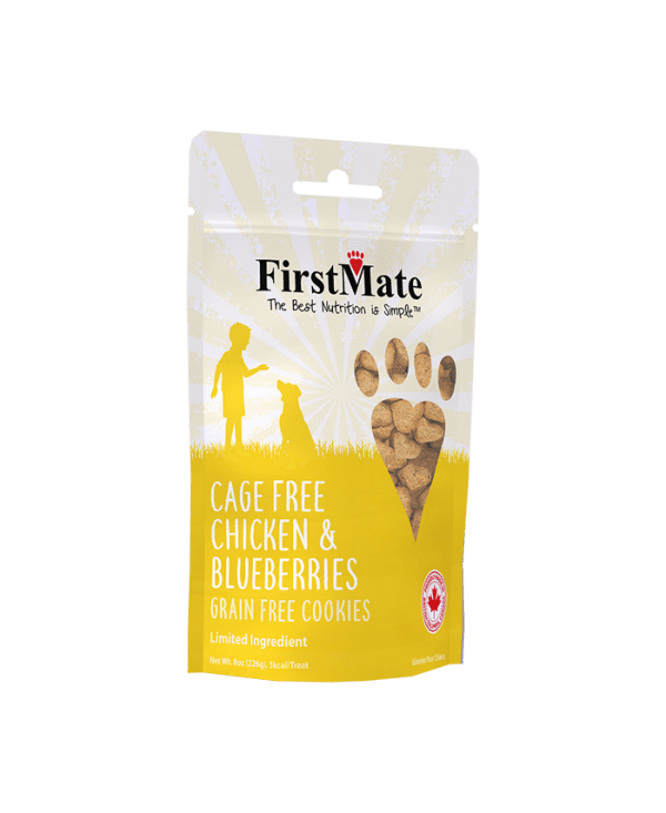 FirstMate Pet Foods Mini Trainers Cage Free Chicken Meal & Blueberries Dog Treats