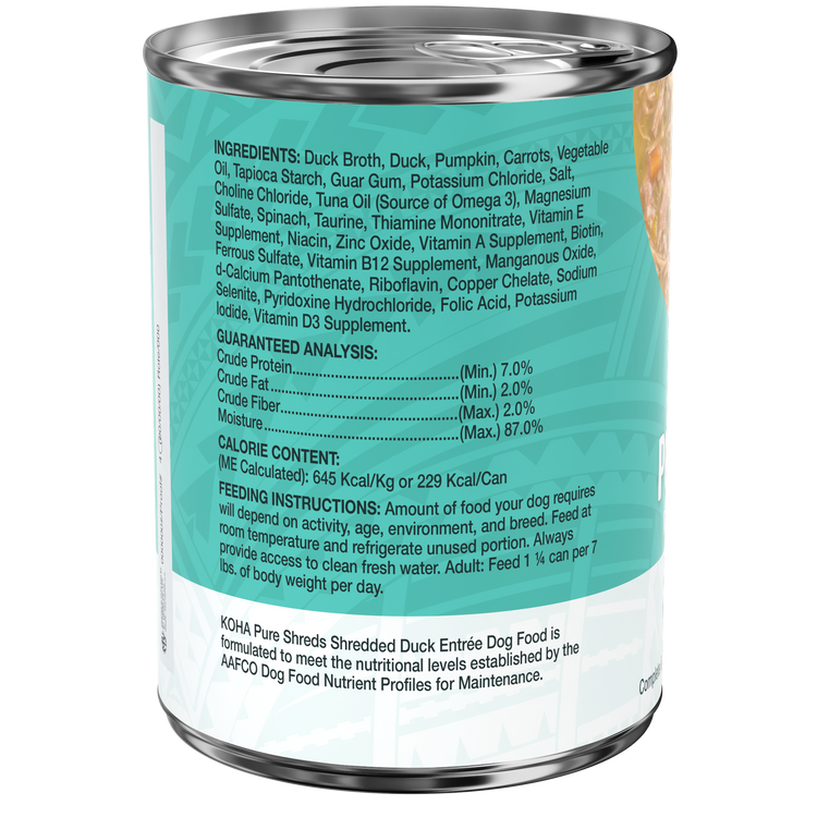 Koha Pure Shreds Shredded Duck Entrée for Dogs