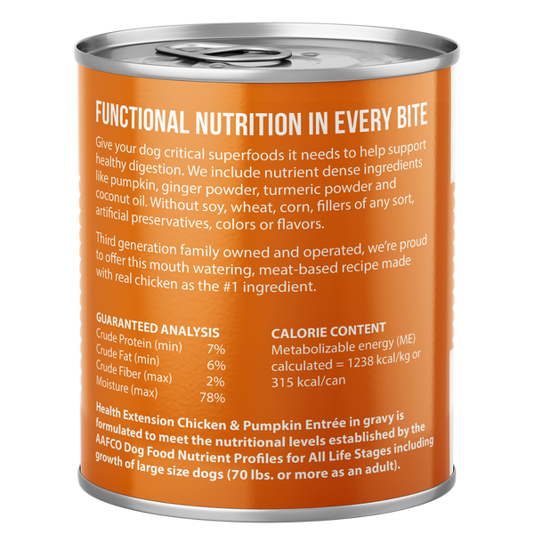 Health Extension Digestive Support, Chicken & Pumpkin Entree in Gravy Dog Food