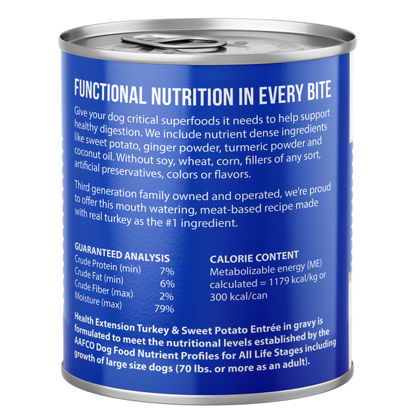 Health Extension Digestive Support, Turkey & Sweet Potato Entree in Gravy Dog Food