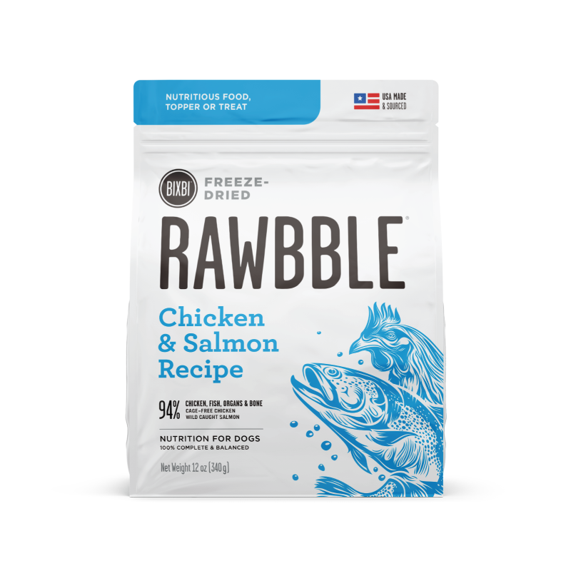 Bixbi Rawbble® Freeze-Dried Food for Dogs – Chicken & Salmon Recipe