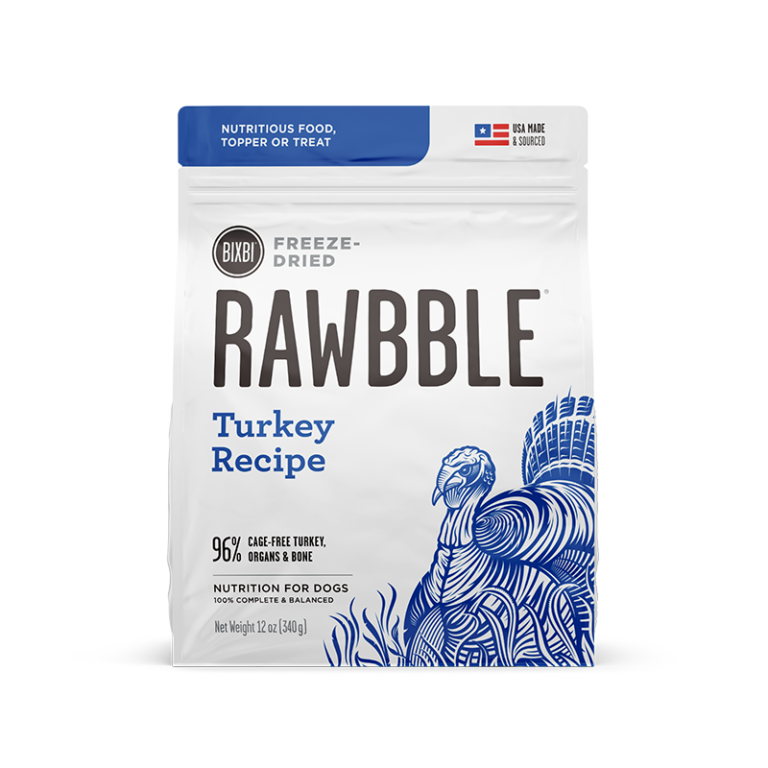 Bixbi Rawbble® Freeze-Dried Food for Dogs – Turkey Recipe