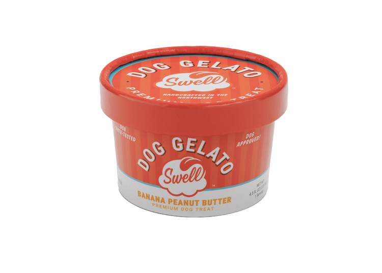 Swell Banana Peanut Butter Frozen Gelato Dog Treat