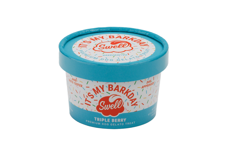 Swell It's My Barkday Triple Berry Frozen Gelato Dog Treat