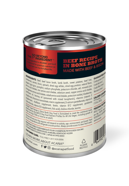 ACANA Beef Recipe in Bone Broth Premium Chunks Wet Dog Food