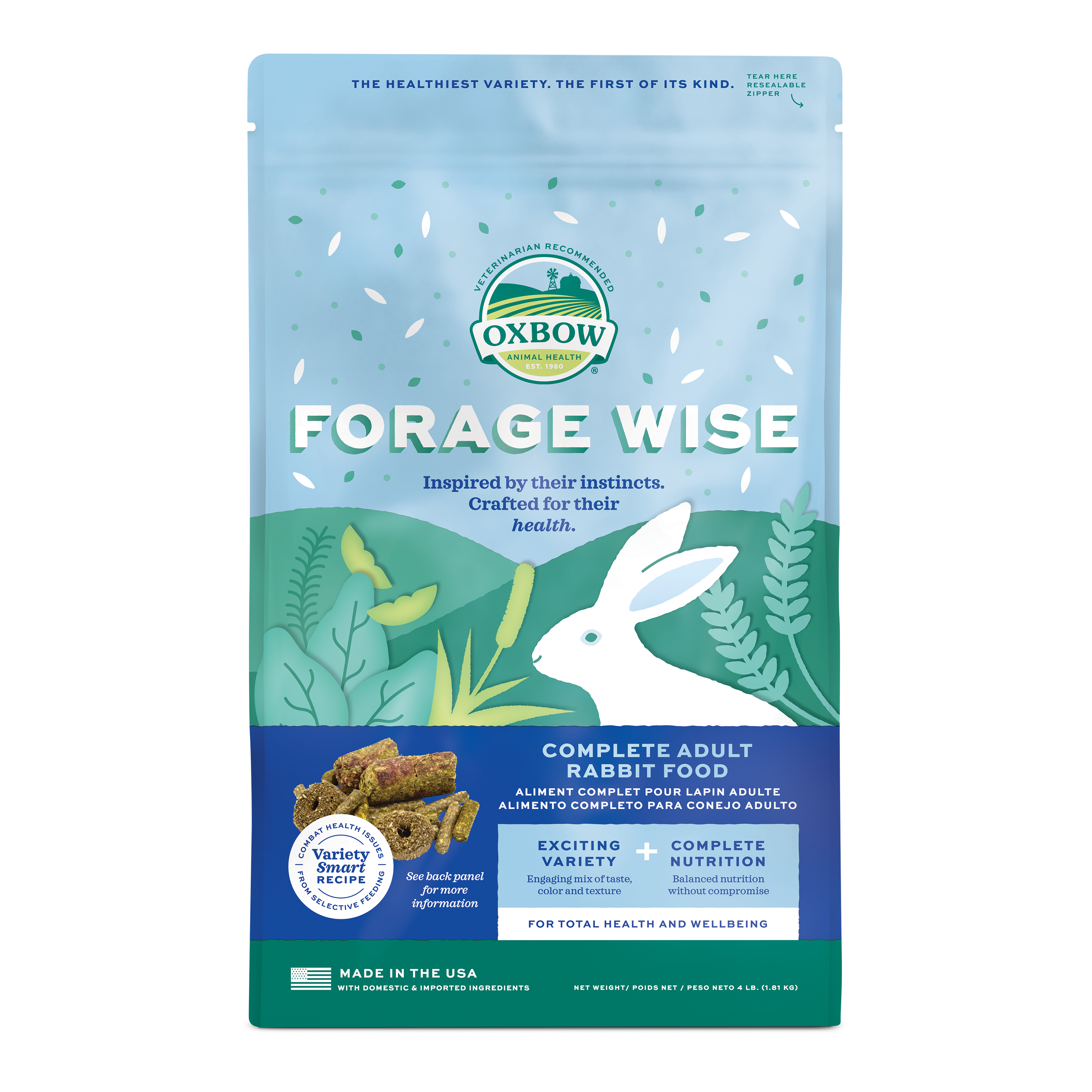 Oxbow Animal Health Forage Wise Adult Rabbit Food