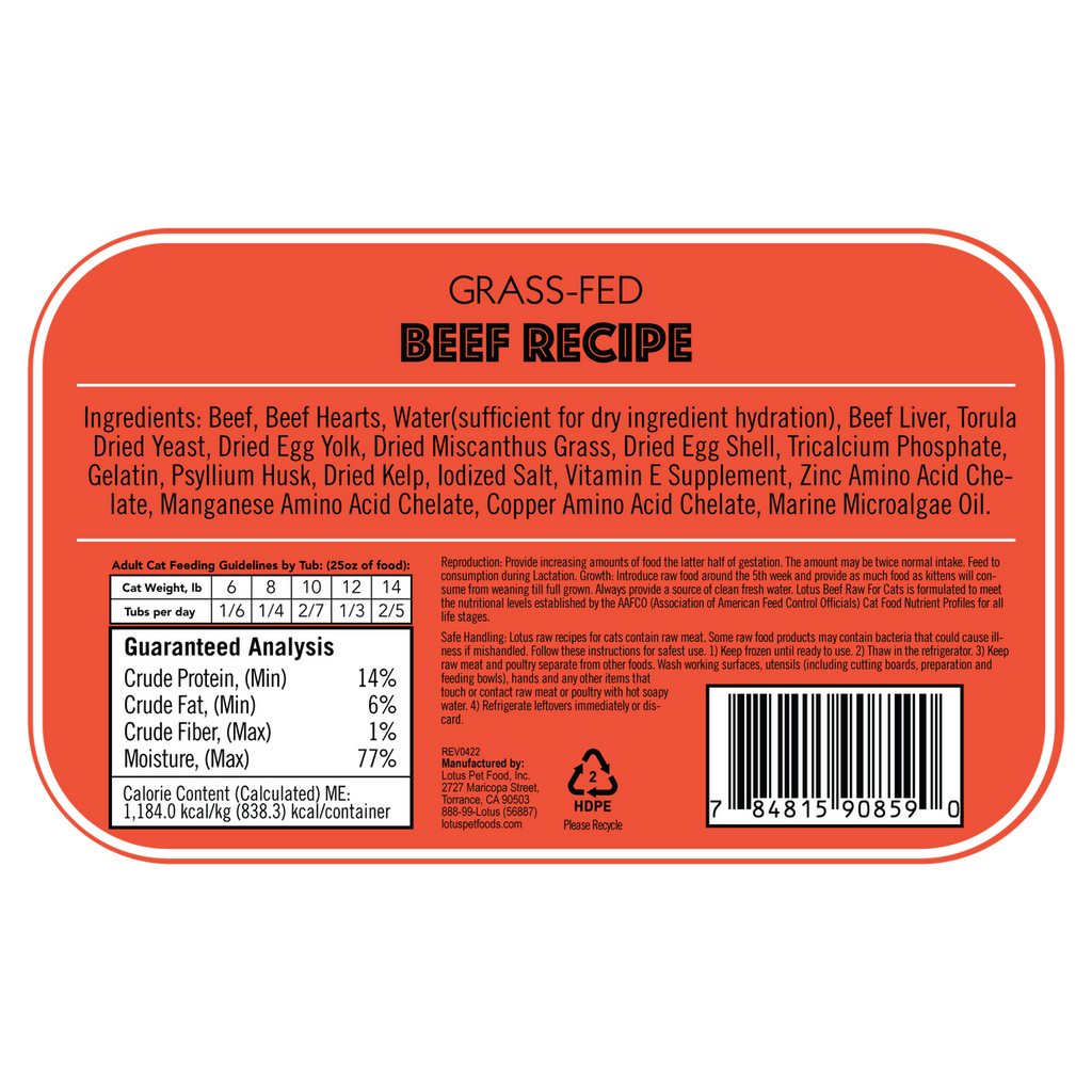 Lotus Cat Raw Food Beef Recipe