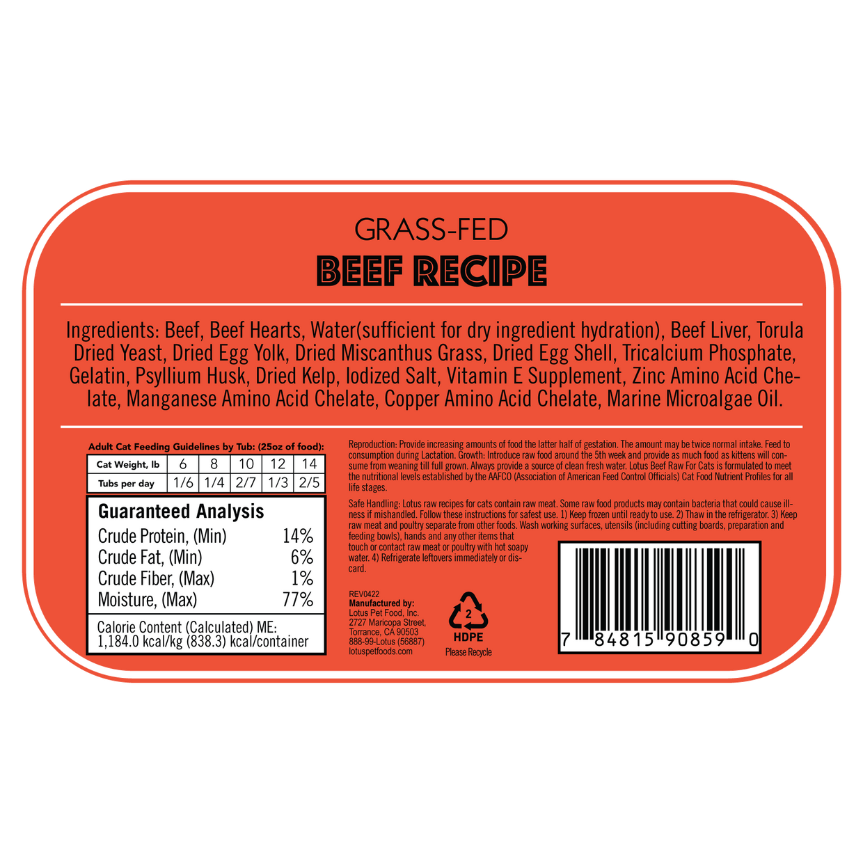 Lotus Cat Raw Food Beef Recipe