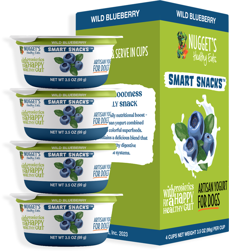 Nugget's Healthy Eats Frozen Smart Snacks Artisan Yogurt Wild Blueberry for Dogs
