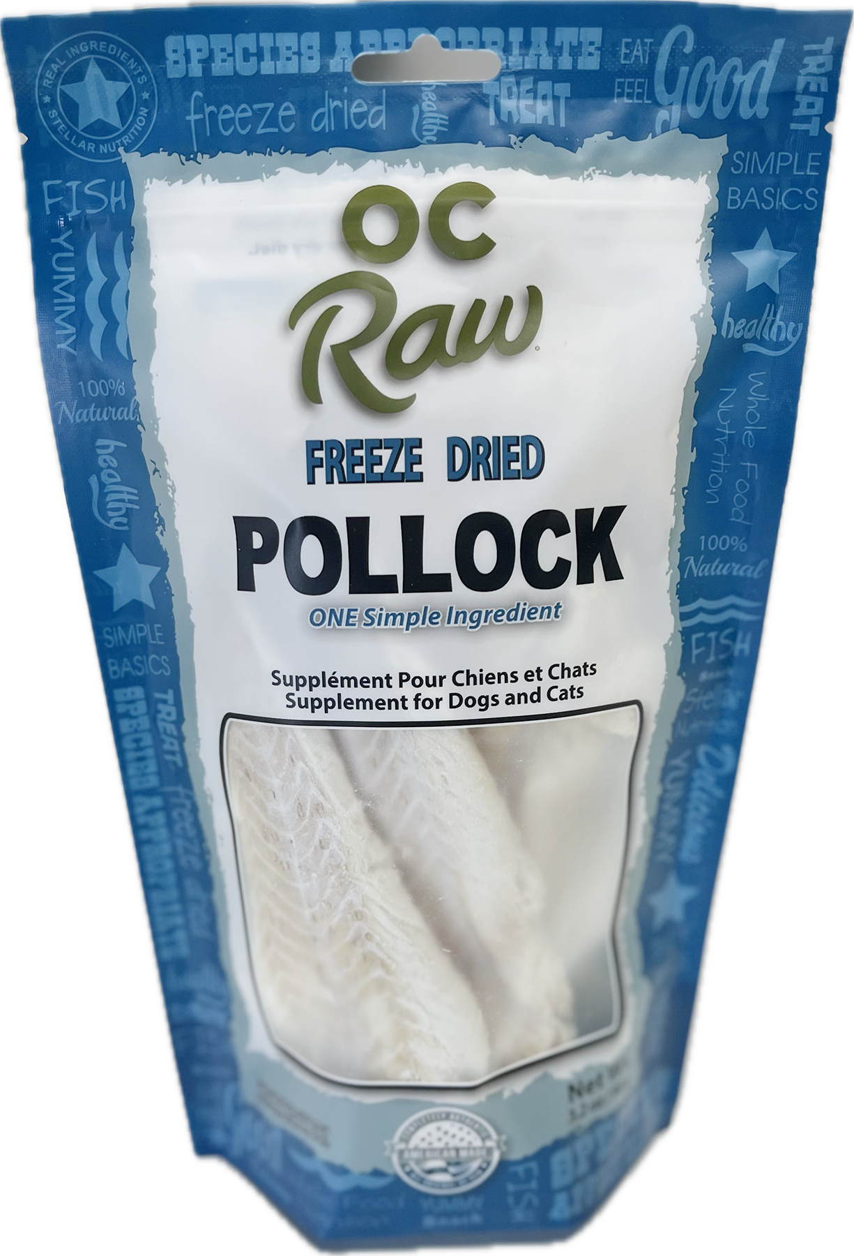 OC Raw Dog OC Raw Freeze Dried Pollock for Dogs and Cats