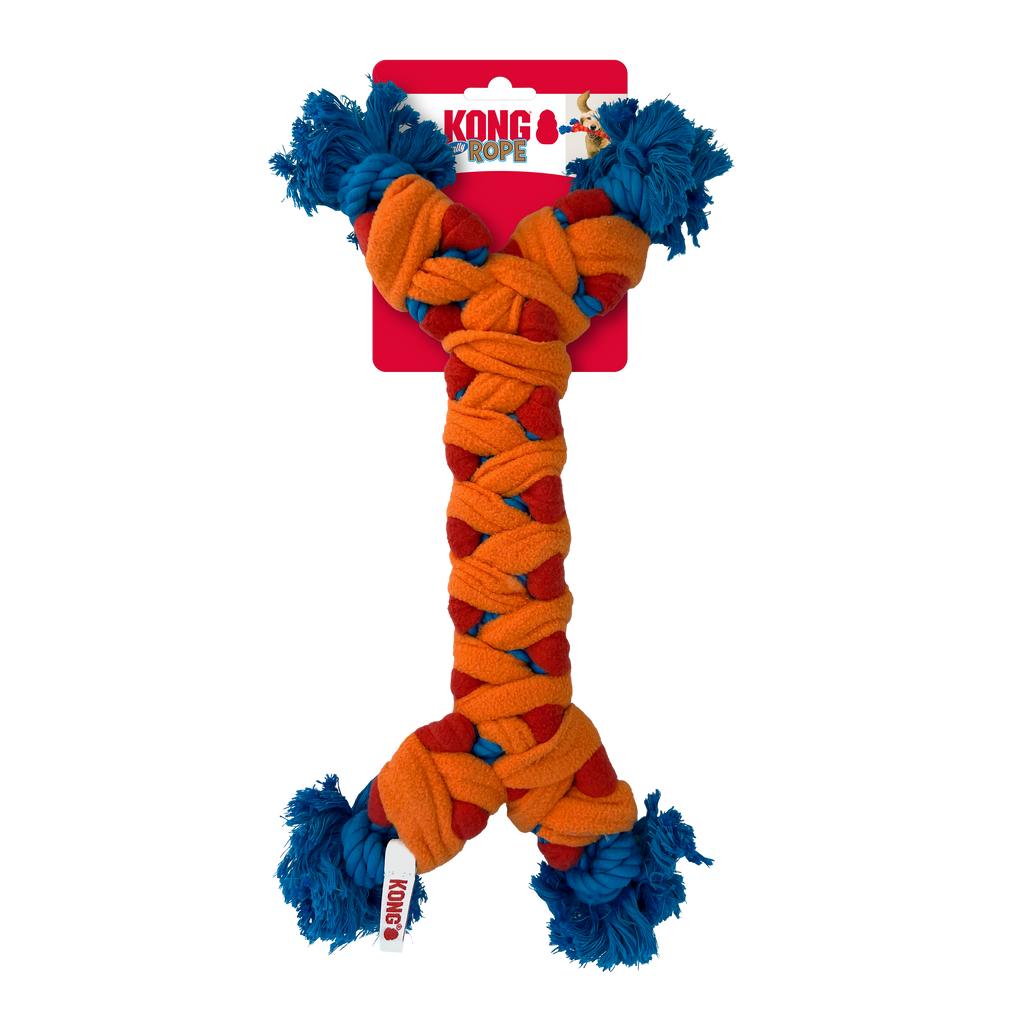 KONG Rope Rally Bone Dog Toy