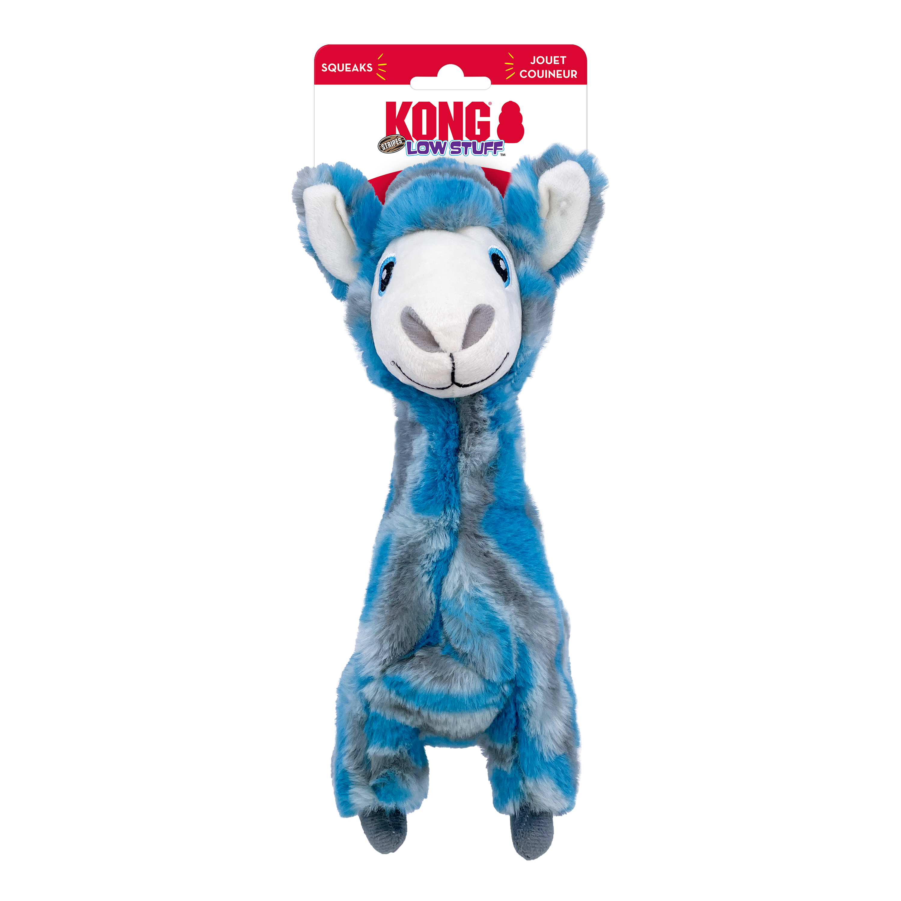 KONG Low Stuff Stripes Llama Dog Toy