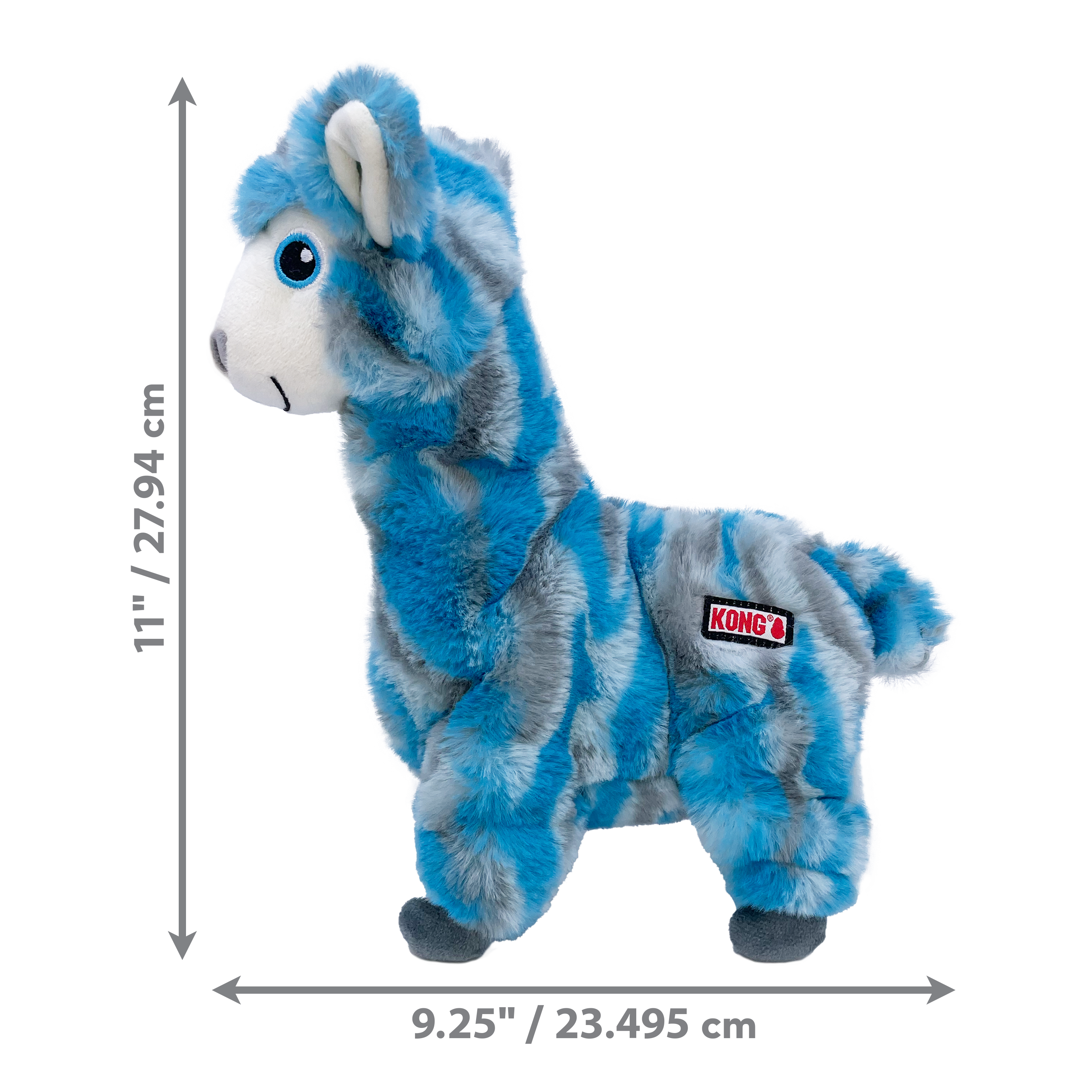 KONG Low Stuff Stripes Llama Dog Toy