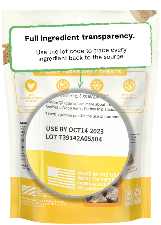 Open Farm Freeze Dried Raw Single Ingredient Chicken Treat for Dogs