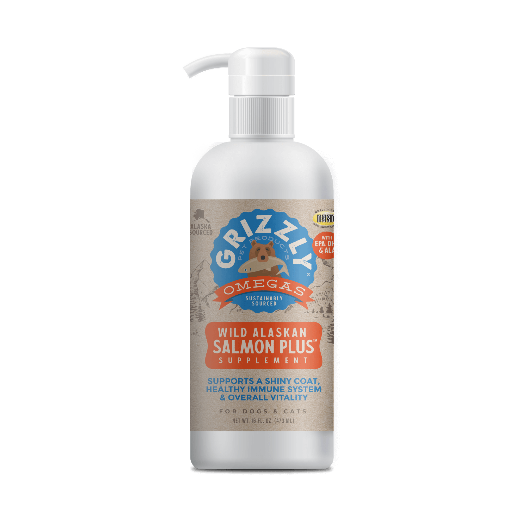 Grizzly Dog Cat Salmon Oil Plus