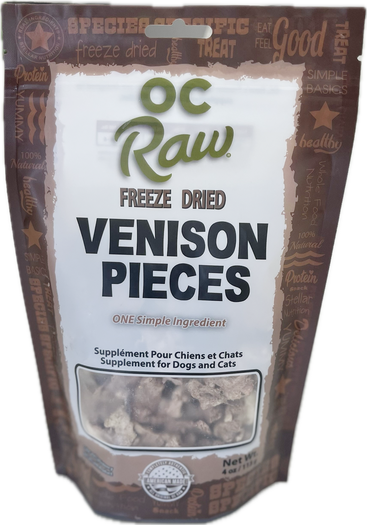 OC Raw Dog Freeze Dried Venison 4oz