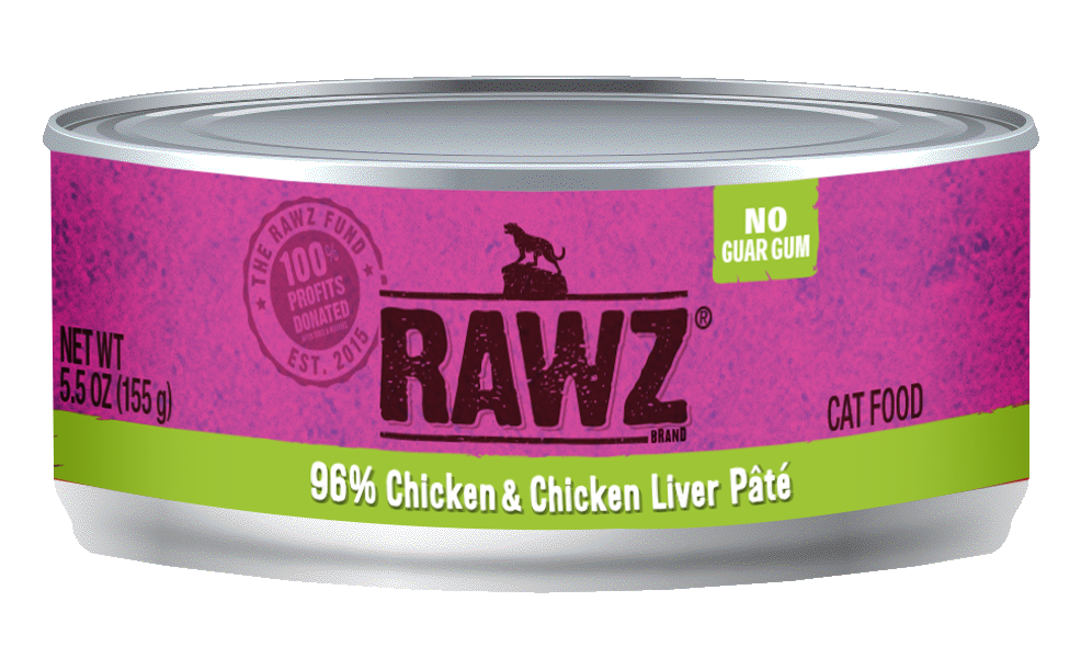 Rawz Cat Cans 96% Chicken & Liver
