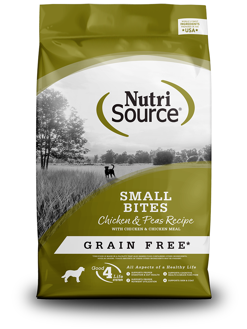 NutriSource® Grain Free Small Bites Chicken & Peas Recipe Dry Dog Food